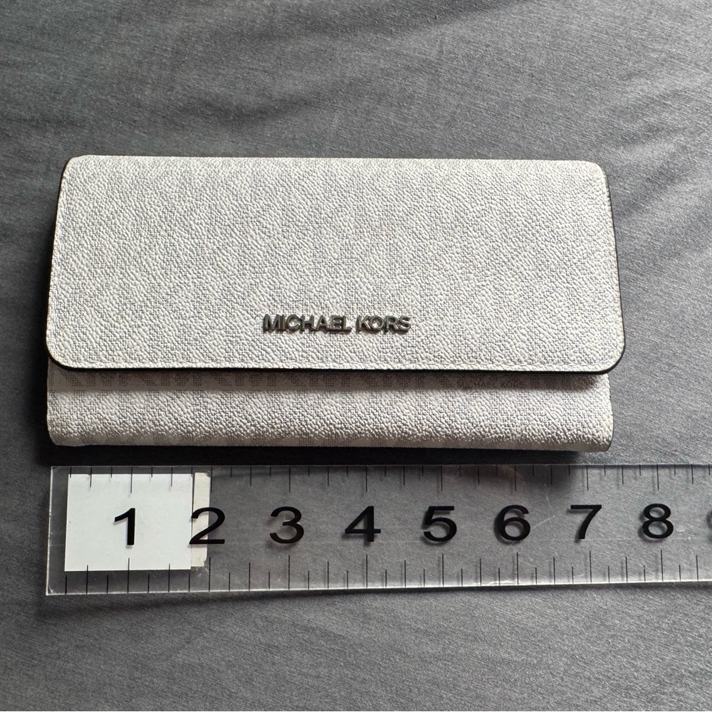 Michael Kors gray and white wallet
